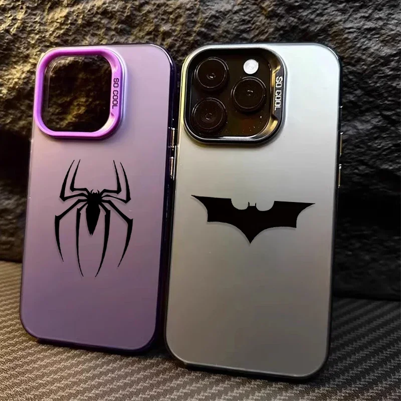 Funda chapada para Xiaomi Redmi Note 12 11 13 Pro Plus 4G 5G 12S 11S 10S 10 9 9S 8 12C 13C A3 Marvel Spider Man Batmans Matte Capa - imagen 2