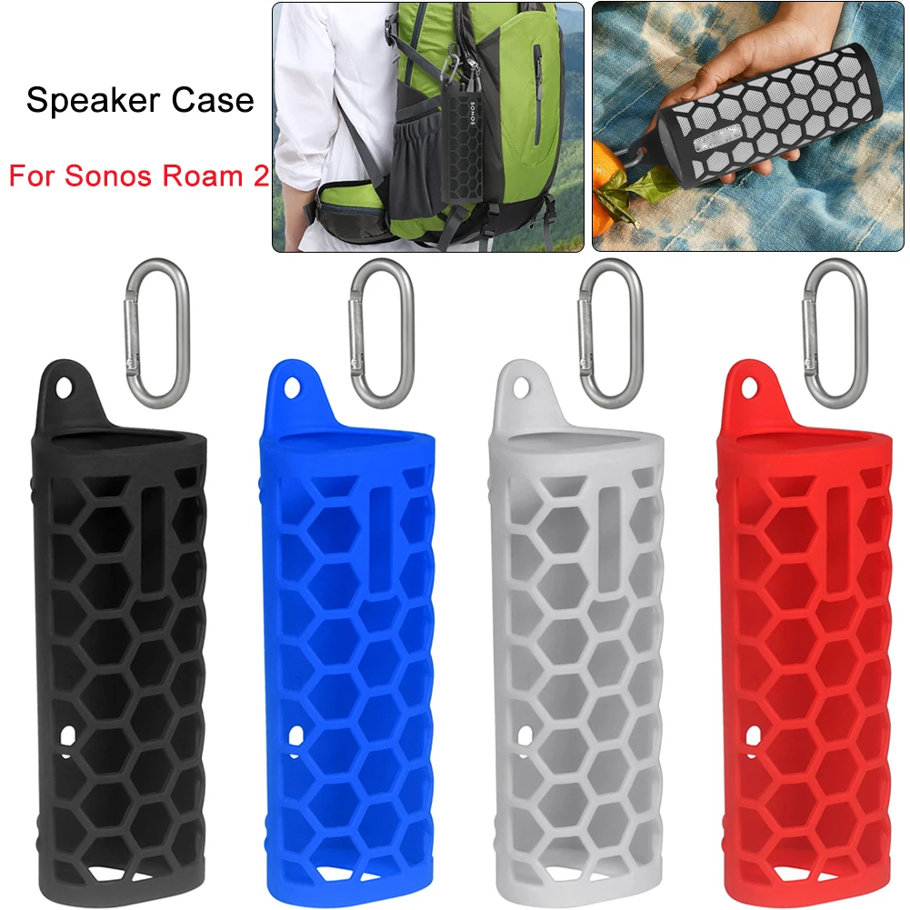 Estuche de transporte de silicona para altavoz, funda protectora a prueba de golpes, funda antiarañazos para Sonos Roam 2, altavoz inalámbrico BT