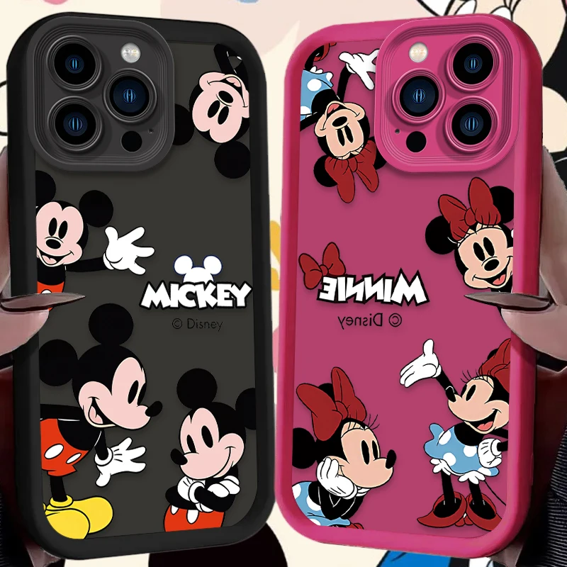 Funda de teléfono Disney Mickey Minnie Mouse para Xiaomi Redmi 9A 9C 10 10C 12 12C K30 K40 K50 Note 10 11 12 13 Pro 5G