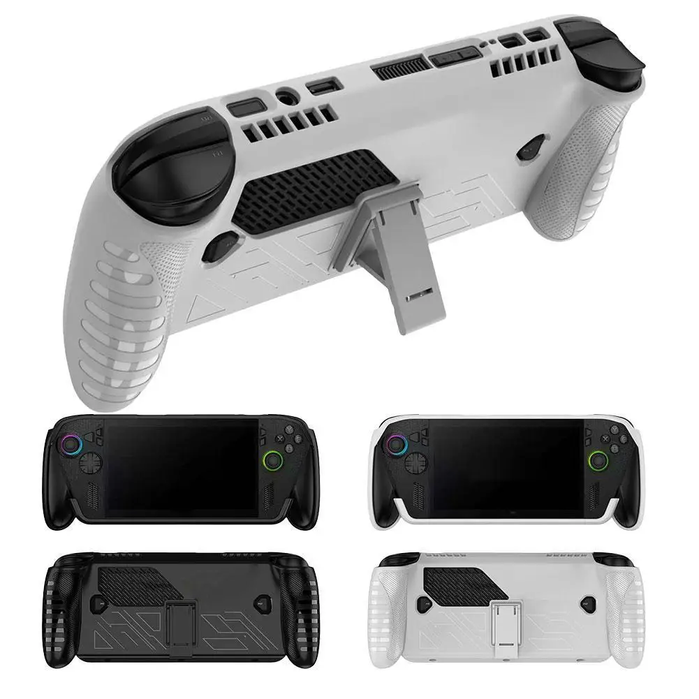 Funda protectora de TPU para ROG para Xbox Ally X, funda protectora antideslizante y anticaída para consola de juegos con soporte, accesorios de juego