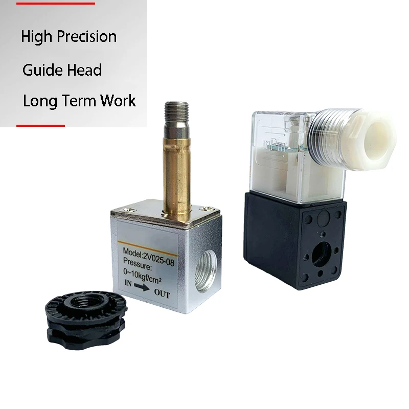 2V025-08 2V025-06 1/4 1/8 para válvula solenoide de aire válvulas de Control neumáticas normalmente cerradas DC 12V 24V 220V 110V 2 vías 2 posiciones - imagen 3