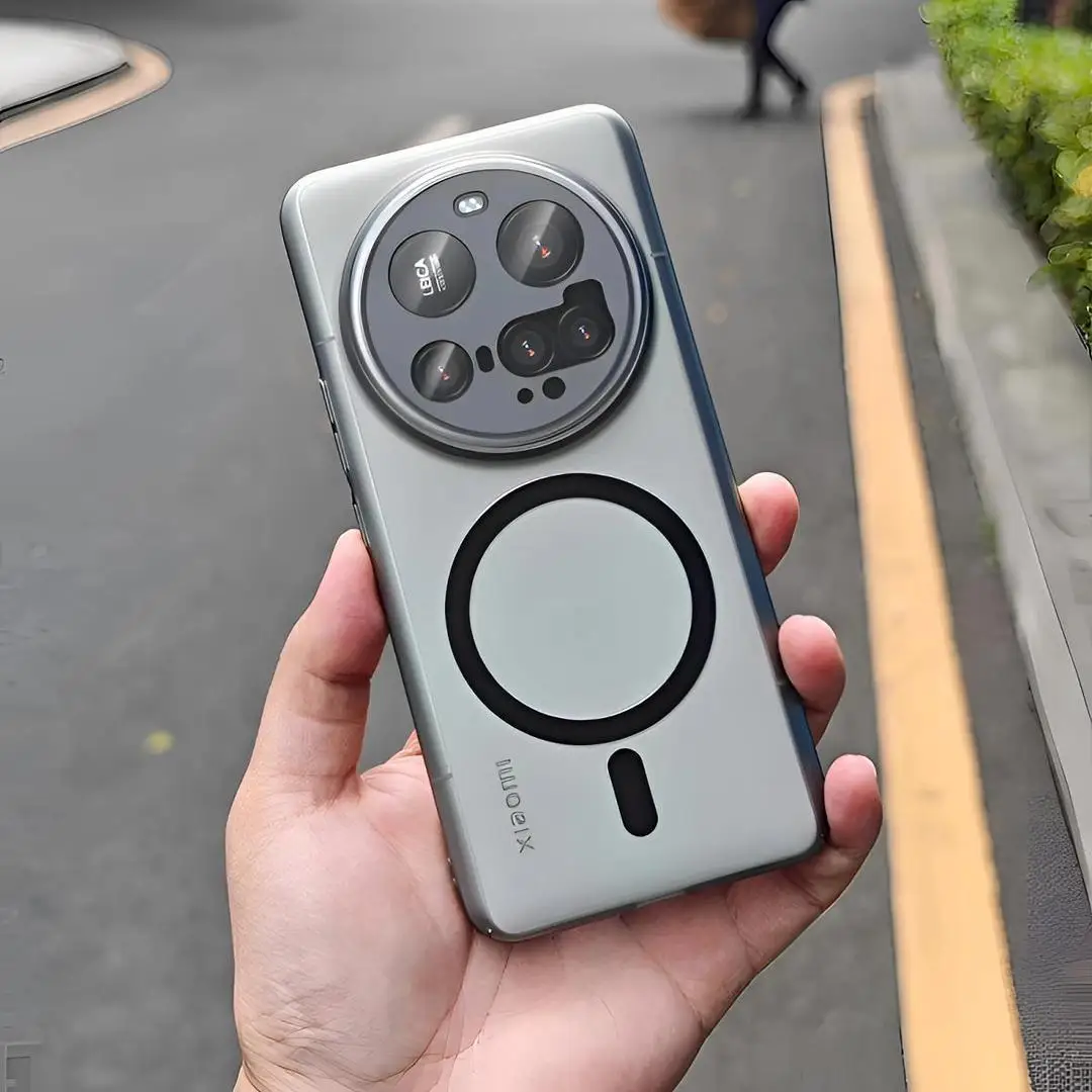 Para Xiaomi Mi 15 Ultra funda dura de PC transparente delgada funda protectora trasera magnética para Xiaomi Mi 15 14 13T Pro Ultra Shell