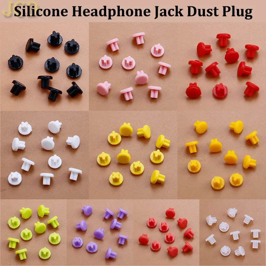JCD 10 Uds 3,5mm silicona auriculares Jack agujero tapón antipolvo Audio interfaz de micrófono tapa de tapón ordenador portátil cubierta antipolvo - imagen 2