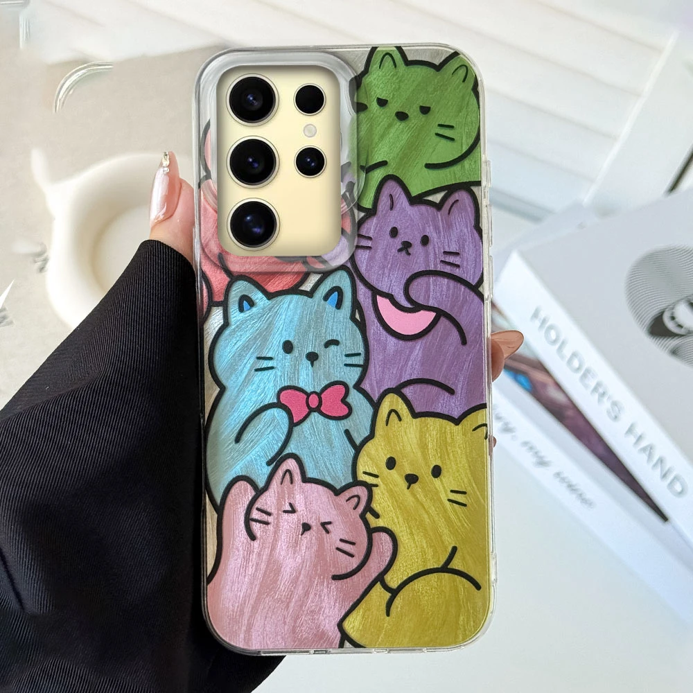 Funda de teléfono con lazo de cereza para Samsung Galaxy A55 A16 A56 A36 A26 A14 A54 A34 A24 S25 S24 S23, carcasa trasera de silicona - imagen 4