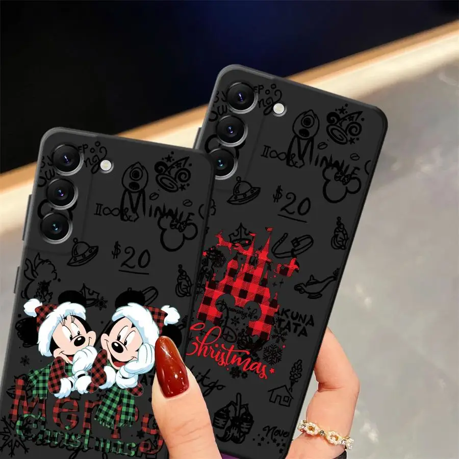 Funda para Samsung Galaxy A50 A05 A30 A15 A17 A70 A40 A16 A06 A20 A13 A10 A12 A04 funda negra suave para teléfono lindo dibujos animados Mickey - imagen 2