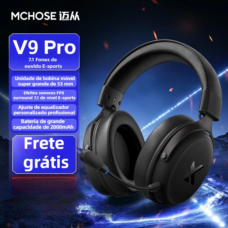 MCHOSE V9 Pro auriculares con micrófono tres modos Bluetooth inalámbrico ordenador PC Gamer auriculares accesorios V9 Pro MCHOSE - imagen 2