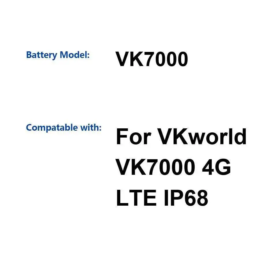 5600Mah para Vkworld VK7000 4G Lte IP68 batería de teléfono móvil fuente de alimentación confiable
