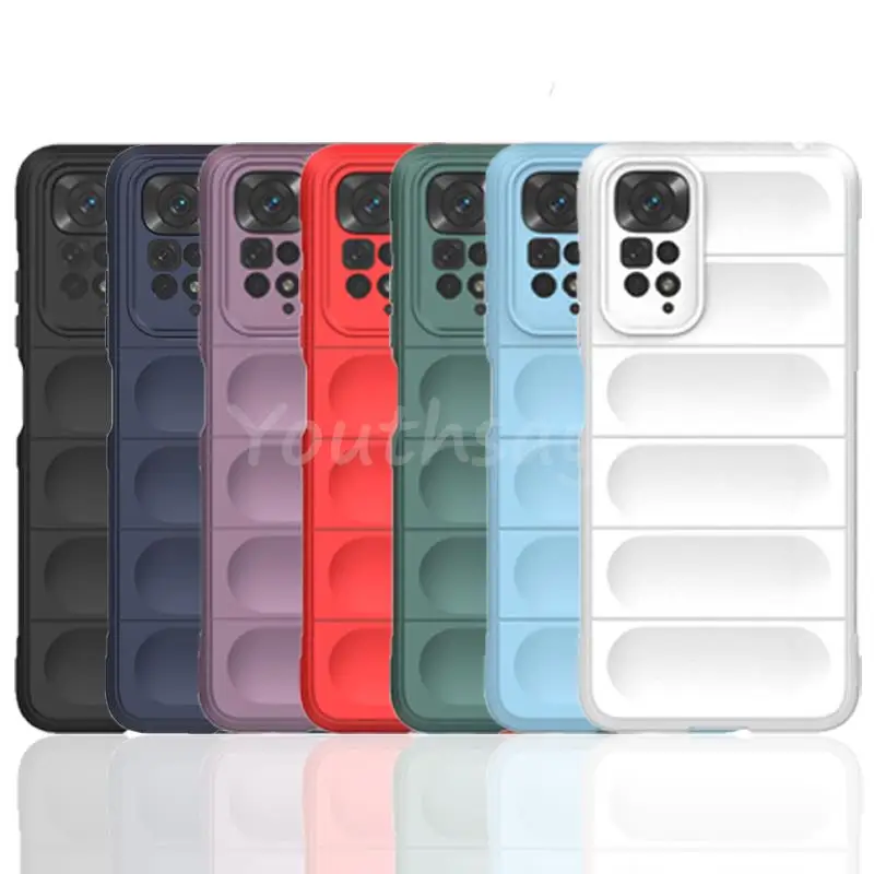 Funda protectora de silicona para Xiaomi Redmi Note 11, carcasa anticaída de TPU para Redmi Note 12 Pro Plus 11 Pro 11S 10S 10 - imagen 2
