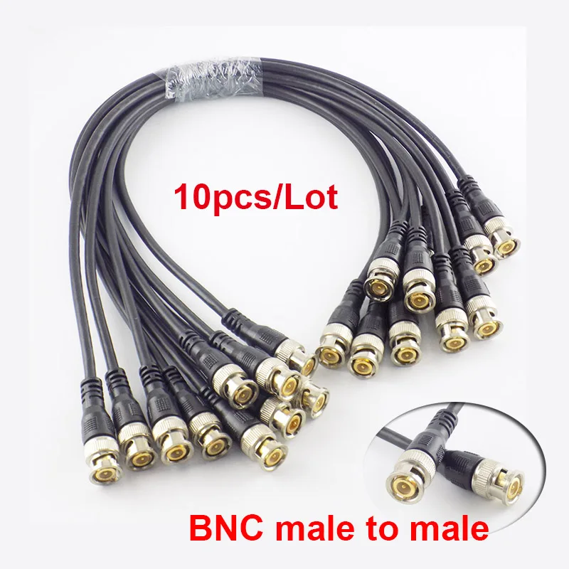 Cable BNC macho a macho para adaptador BNC, Conector de extensión para el hogar, Cable adaptador para cámara CCTV A7, 0,5 M/1M/2M/3M
