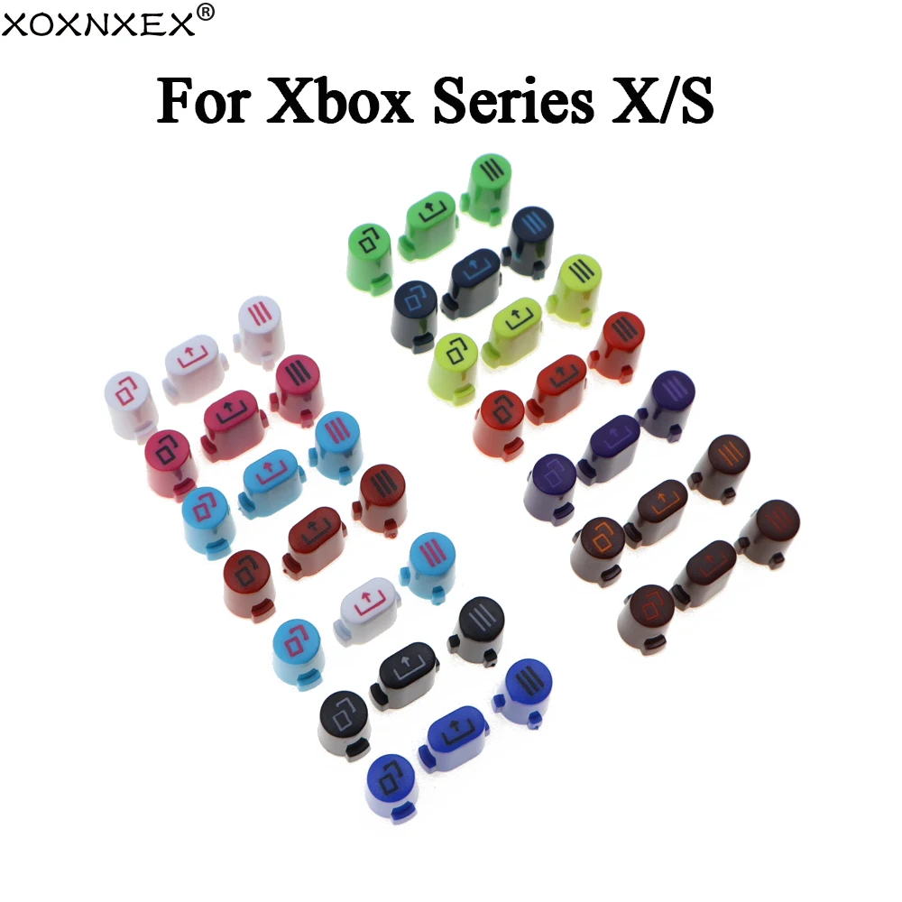 1 Juego de mango de juego de repuesto, menú de selección compartido, inicio en casa, botón de tecla con logotipo trasero para controlador Xbox Series S X