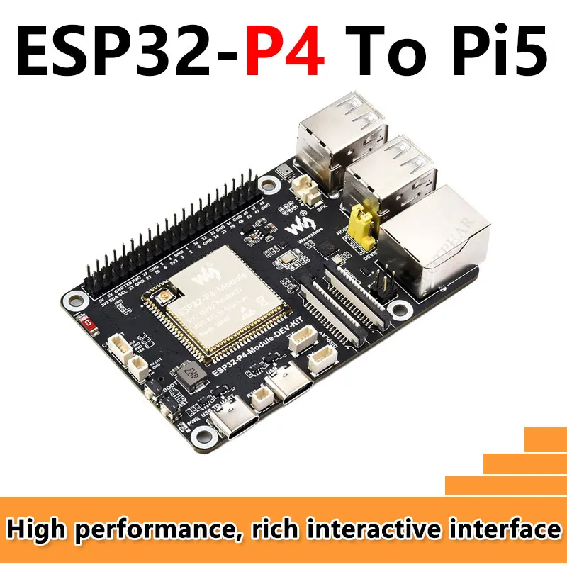 Placa de desarrollo de ESP32-P4 cámara C6 MIPI CSI pantalla DSI de 7/10,1 pulgadas/tamaño de Audio Compatible con Raspberry Pi/RJ45 Eth/Mic - imagen 2