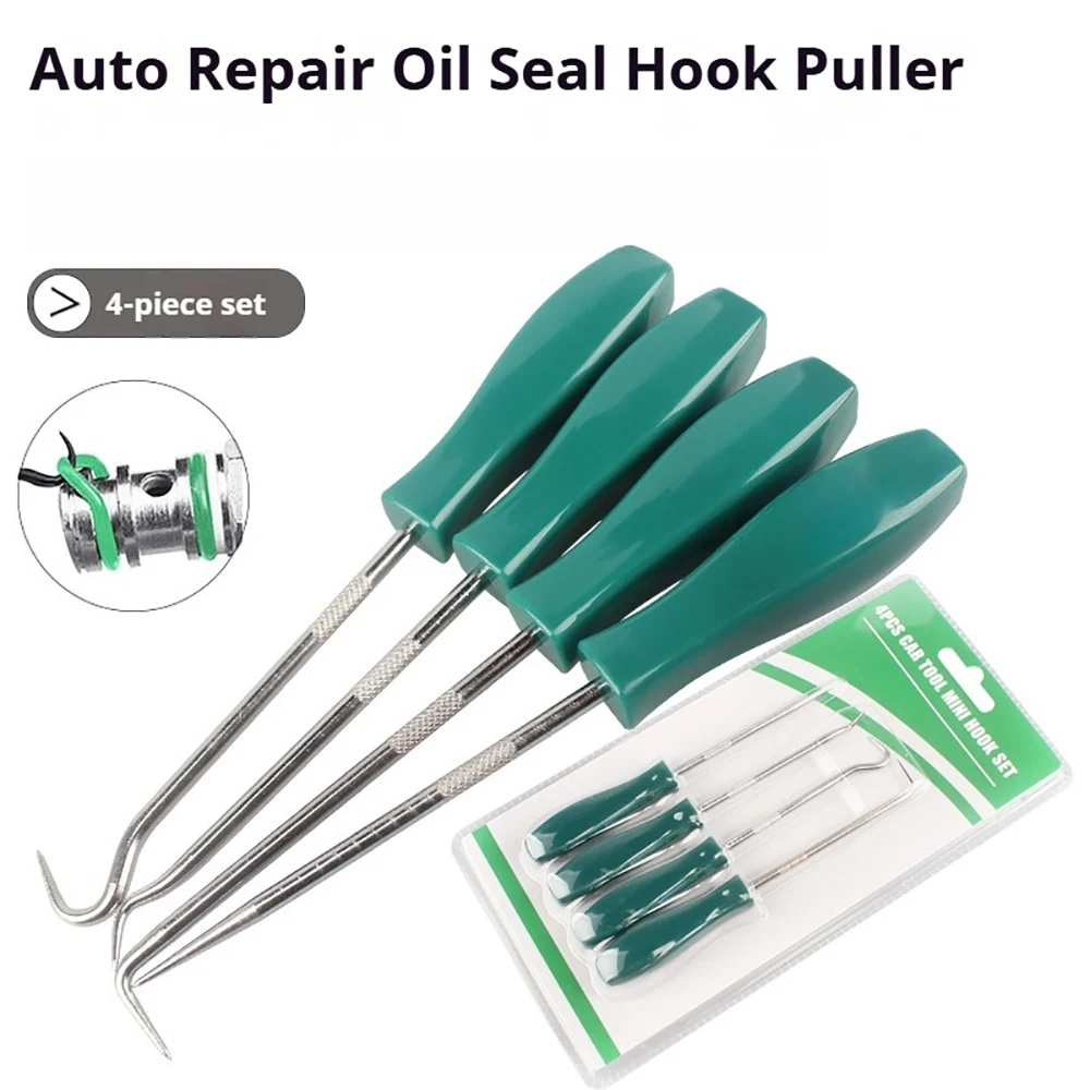 Gran oferta, 4 Uds., 135mm, juego de destornilladores para sello de aceite de coche, junta tórica, extractor, gancho de selección, herramientas de reparación de automóviles
