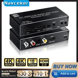 Extractor Audio HDMI a TOSLINK Óptico SPDIF – 4K HDR 120Hz