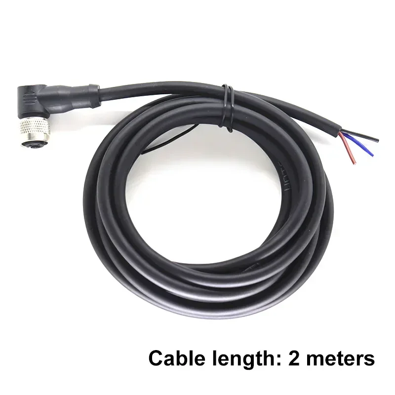 Cable de enchufe de aviación M12, 4 pines, 5 pines, 6 pines, 8 pines, 12 pines, cabeza recta macho hembra con Cable de 2 M, asiento de brida, conector de codo impermeable - imagen 5