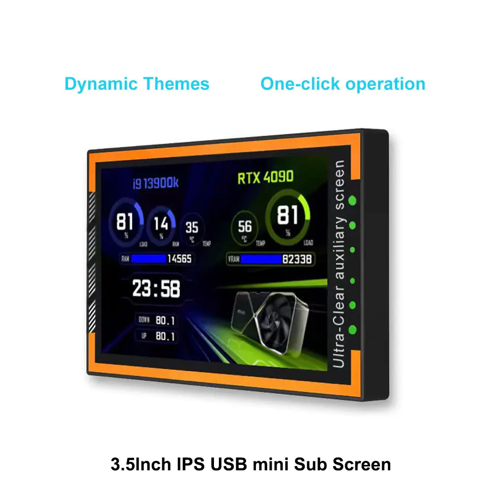 Angitu-carcasa de USB-C para ordenador, subpantalla IPS de 3,5 pulgadas, visualización completa, monitoreo de estado, AIDA gratuita - imagen 4