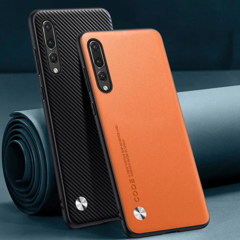 Funda de cuero PU de lujo para Huawei P20 Pro P20Pro, funda trasera de silicona mate, funda de teléfono de protección completa para Huawei P20 Pro Coque
