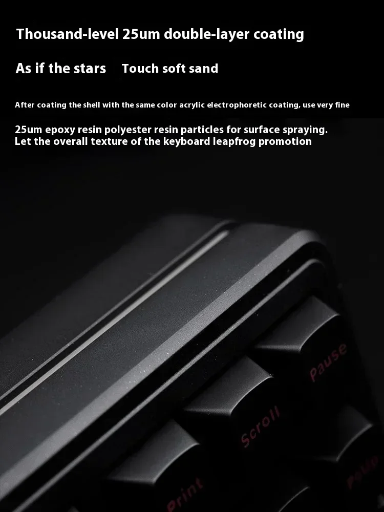 PMO Aurora80 Teclado mecánico inalámbrico Bluetooth teclado para juegos de aluminio de tres modos ARGB 1000HZ accesorios de juego PC Gamer - imagen 4