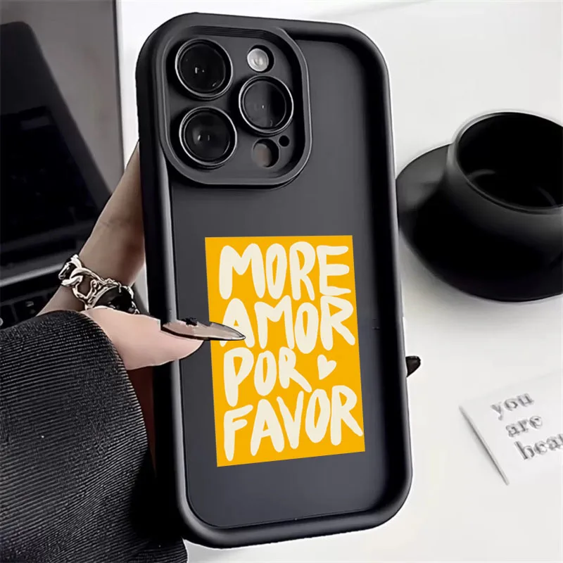 Para iPhone 16 15 14 Pro Max 13 12 11 colorido maximalista más Amor Por Favor funda de teléfono para iPhone XS Max X XR 7 8 Plus 15 - imagen 2