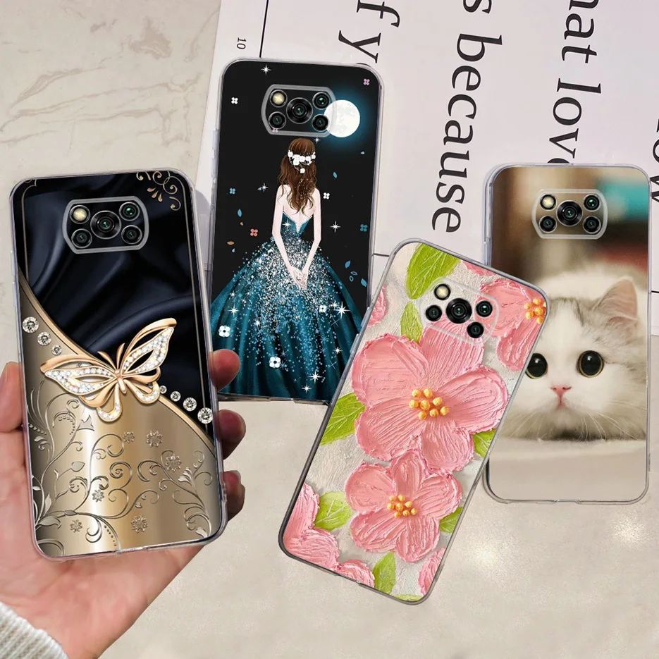 Funda para Xiaomi Poco X3 Pro, carcasa pintada de silicona transparente, TPU suave, NFC, PocoX3 Pro - imagen 2