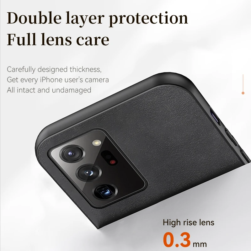 Luxury Leather Texture Silicone Case for Samsung Galaxy Note 20 Ultra 10 Plus 8 9 Back Cover - imagen 4