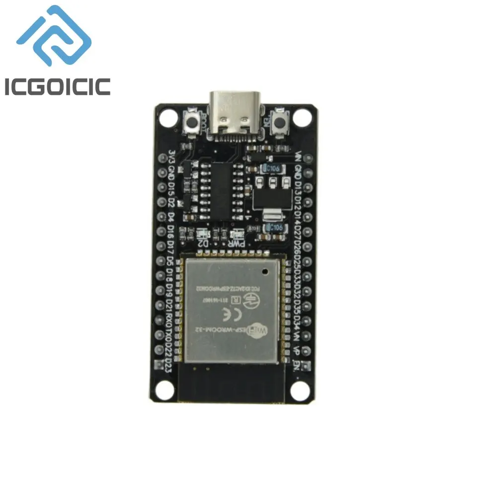Placa de expansión de TYPE-C de doble núcleo, placa de expansión de ESP32-DevKitC-32, ESP32, ESP-WROOM-32, USB, CH340C, CP2102, WiFi + Bluetooth - imagen 4