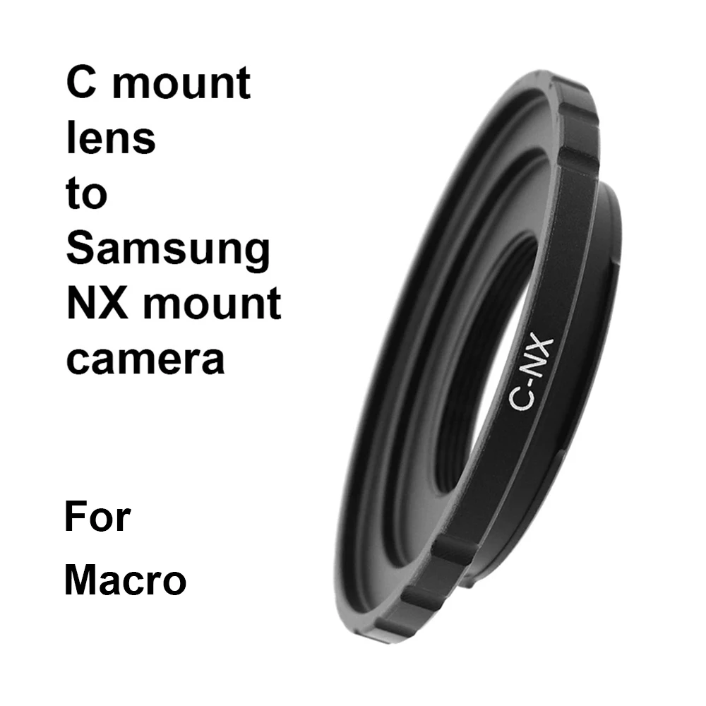 C-NX para lente CCTV con montura C, anillo adaptador de montaje Samsung NX para Macro para Samsung NX1 NX10 NX20 NX30 NX100 NX300 NX500 NX1000