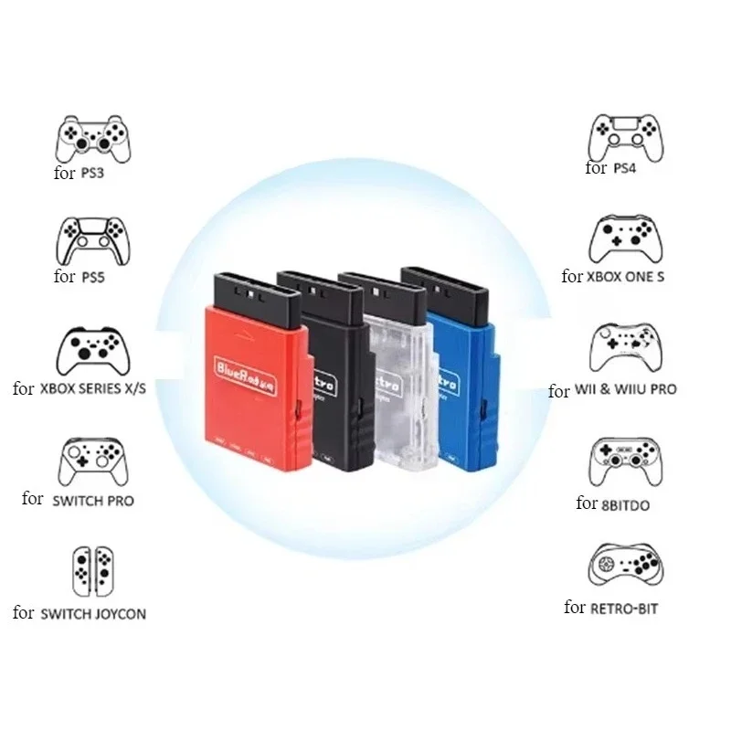 Adaptador de controlador inalámbrico para consola PS1/PS2/PS3/PS4/PS5, convertidor de videojuegos Retro, adaptador BT - imagen 2