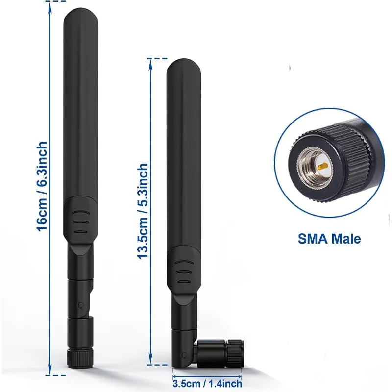 2pcs WiFi 2.4G 5G 5.8G SMA Male Antenna for Wireless Vedio Security IP Camera Recorder Truck Trailer Rear View Backup Camera - imagen 2