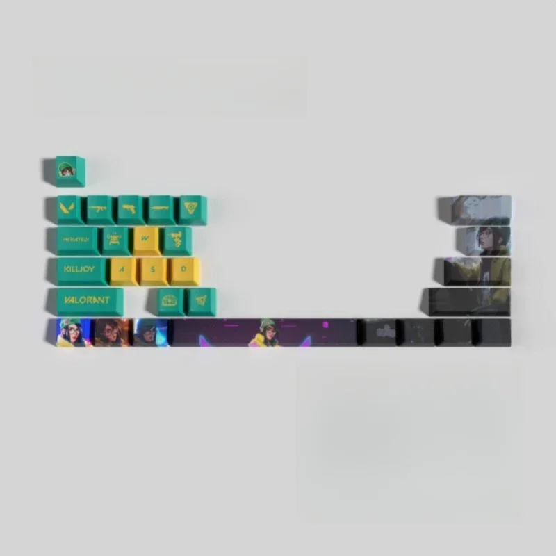 Teclado mecánico Valorant, teclas, juegos de Anime, Esports, todos los héroes, materiales Pbt, ligero, retrato de personaje de 29 teclas, novedad de 2024 - imagen 3
