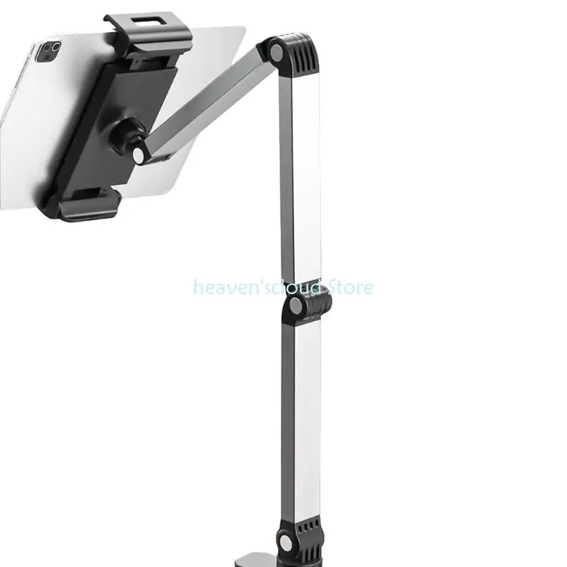 Y88B 360 gira cabeza bola tabletas soporte plegable abrazadera montaje escritorio - imagen 3