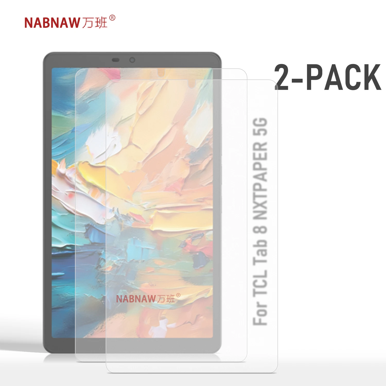 Protector de pantalla de película de vidrio templado Full HD, 2 piezas, para TCL Tab 8 NXTPAPER 5G 9H, cubierta a prueba de arañazos - imagen 2