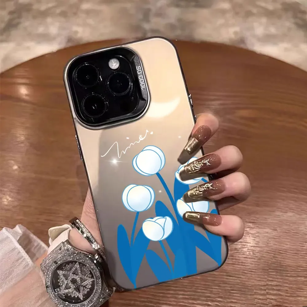 Funda de lujo con patrón de flores para iPhone 14, 15, 16, 13, 12, 11 Pro Max Plus, 7, 8, SE, 2020, 2022, 2023, XR, X, XS Max, 16Pro Max - imagen 5