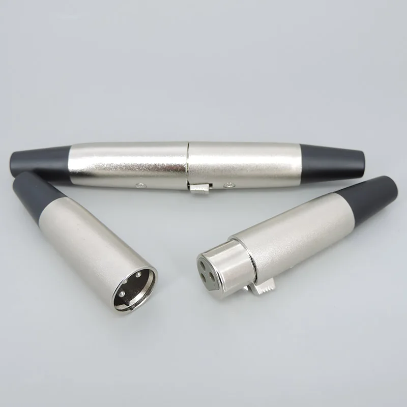 Conector adaptador de soldadura Jack macho y hembra de 3 pines XLR de Metal para altavoz de escritorio de música micrófono de Audio terminales de Cable de micrófono - imagen 4