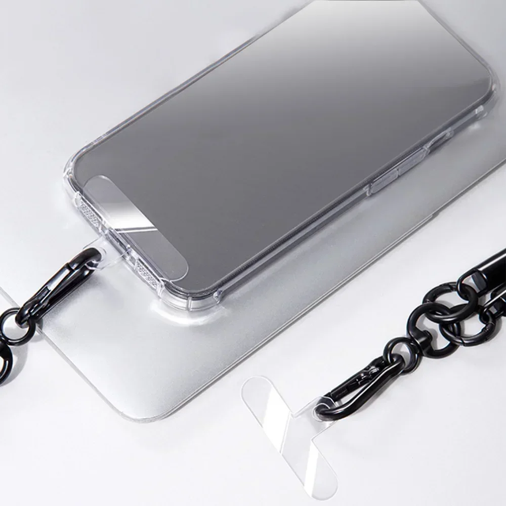 Junta de parche de cordón transparente para teléfono móvil, pestañas de repuesto suaves, Clip desmontable antipérdida, tarjeta de cuerda Universal - imagen 3