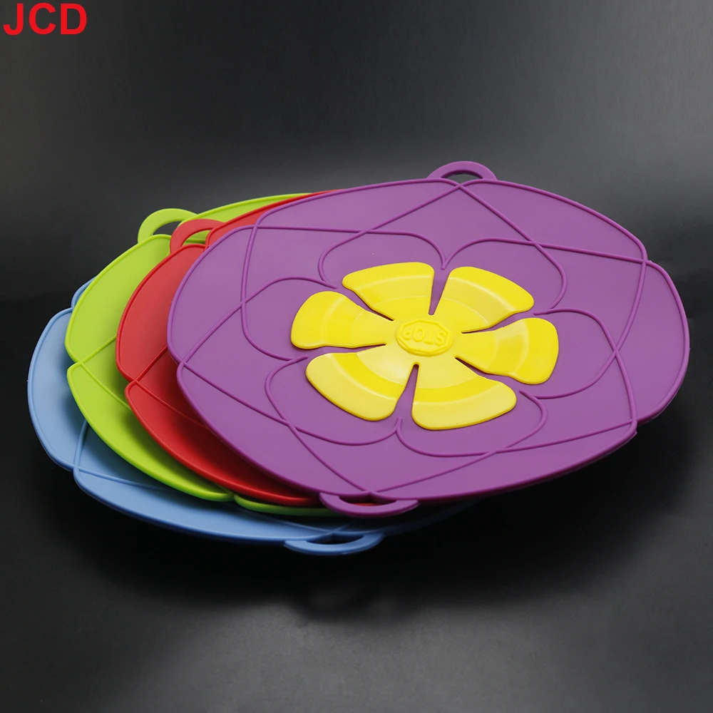 JCD-cubierta de silicona para olla, 1 piezas, 26CM, a prueba de desbordamiento, a prueba de polvo, resistente a altas temperaturas, a prueba de salpicaduras - imagen 2