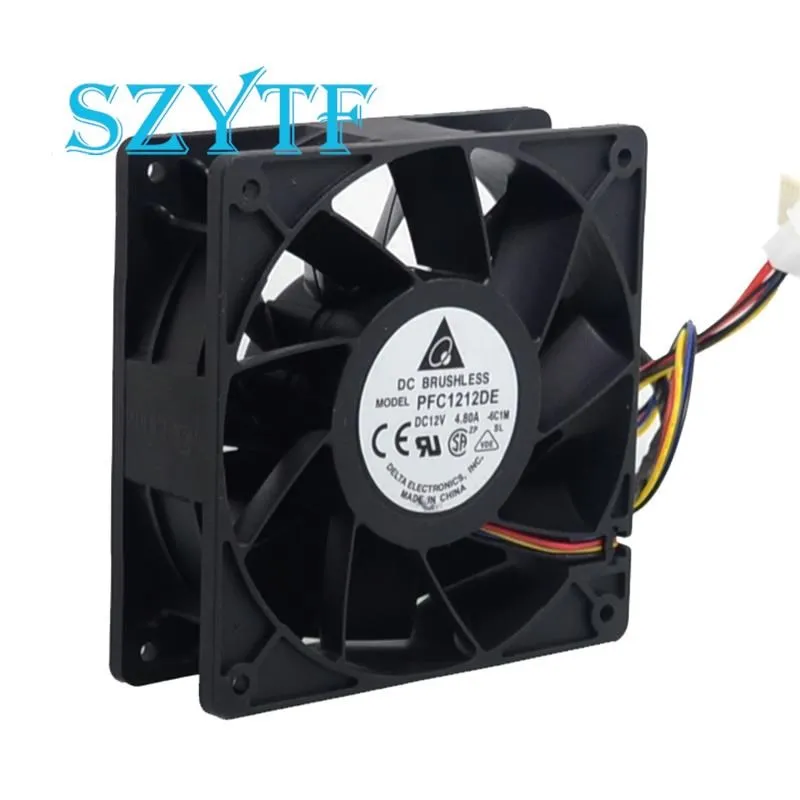 Ventilador de refrigeración de 4 cables para Delta, 12V, 12038, 4.8A, PFC1212DE, 120mm, volumen de viento súper grande, rodamiento de bolas doble, violento