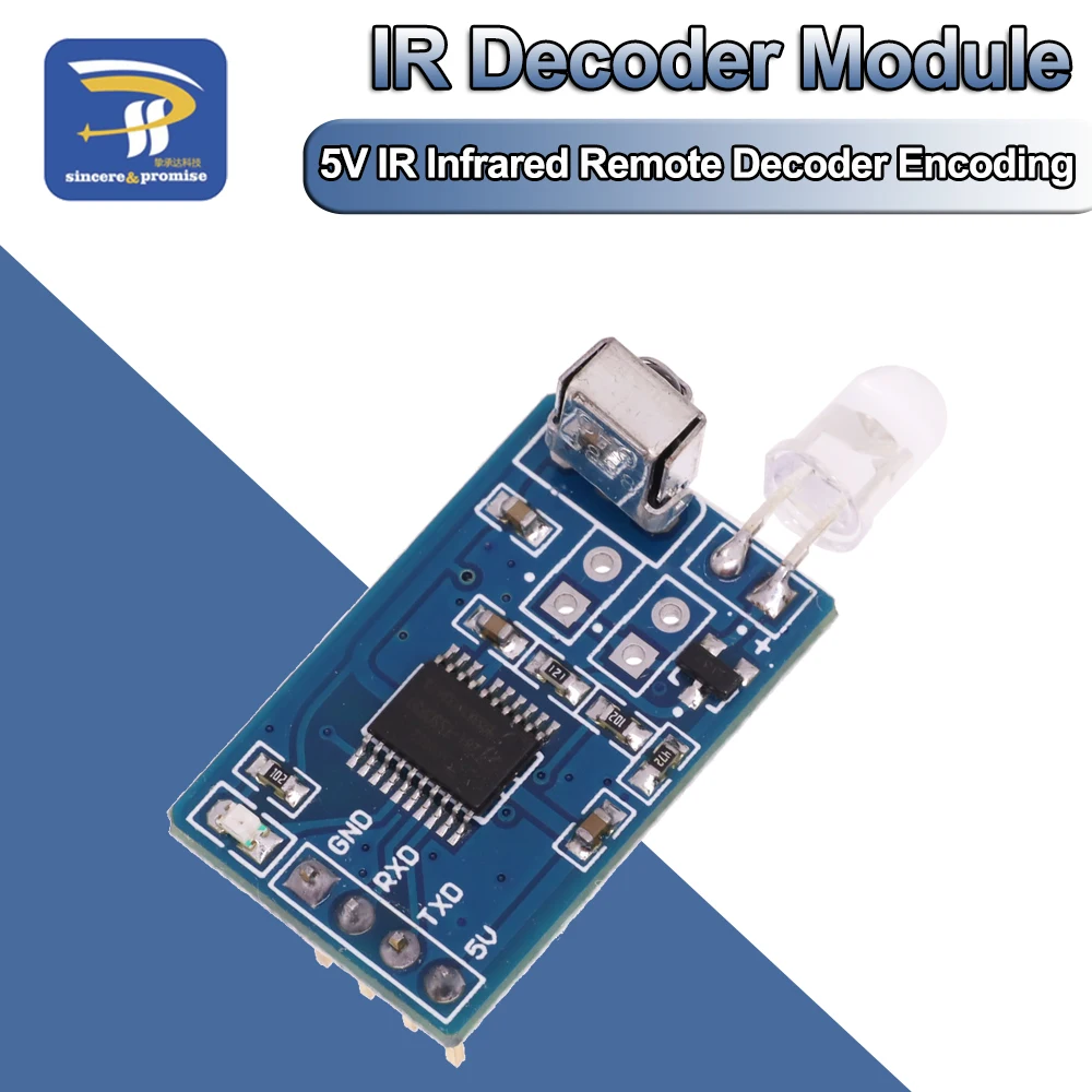Decodificador remoto infrarrojo IR de 5V, transmisor y receptor de codificación, módulo inalámbrico para Arduino - imagen 2