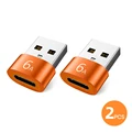 2PCS USB Orange
