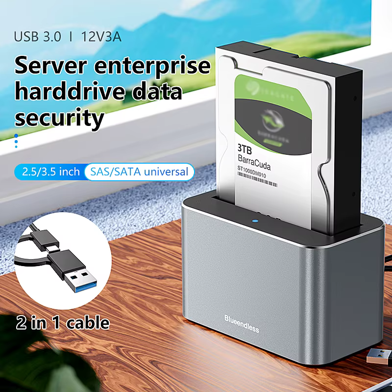 Blueendless 2,5/3,5" SAS/SATA – Caja Externa USB 3.0 Disco Duro Caddy - imagen 3