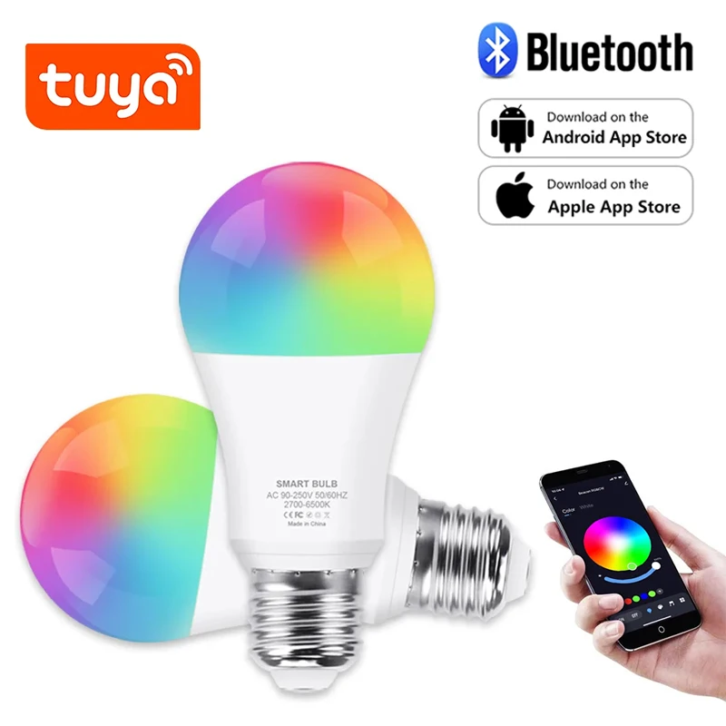 Smart E27 LED Bulb Wireless Bluetooth Tuya APP Control RGB Light Bulbs Room Decor Led Lamp Bombillas Party Atmosphere Lighting - imagen 2