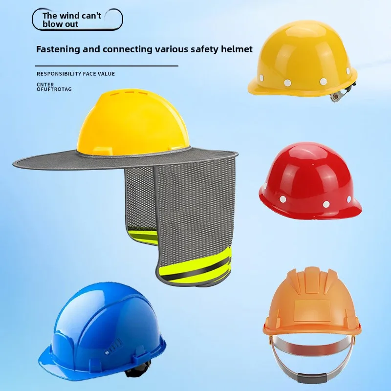 Parasol de verano, casco duro de seguridad, protección para el cuello, casco reflectante, cubierta de gorra reflectante para trabajadores de la construcción - imagen 3