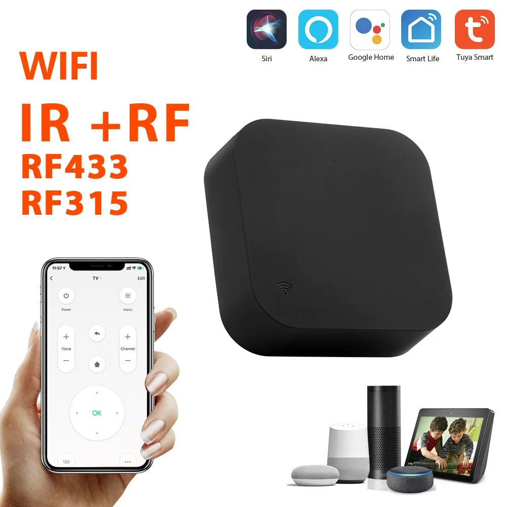 Tuya-Control remoto inteligente por infrarrojos, controlador de potencia de aire acondicionado inteligente RF, temporizador, Control remoto Universal para Alexa