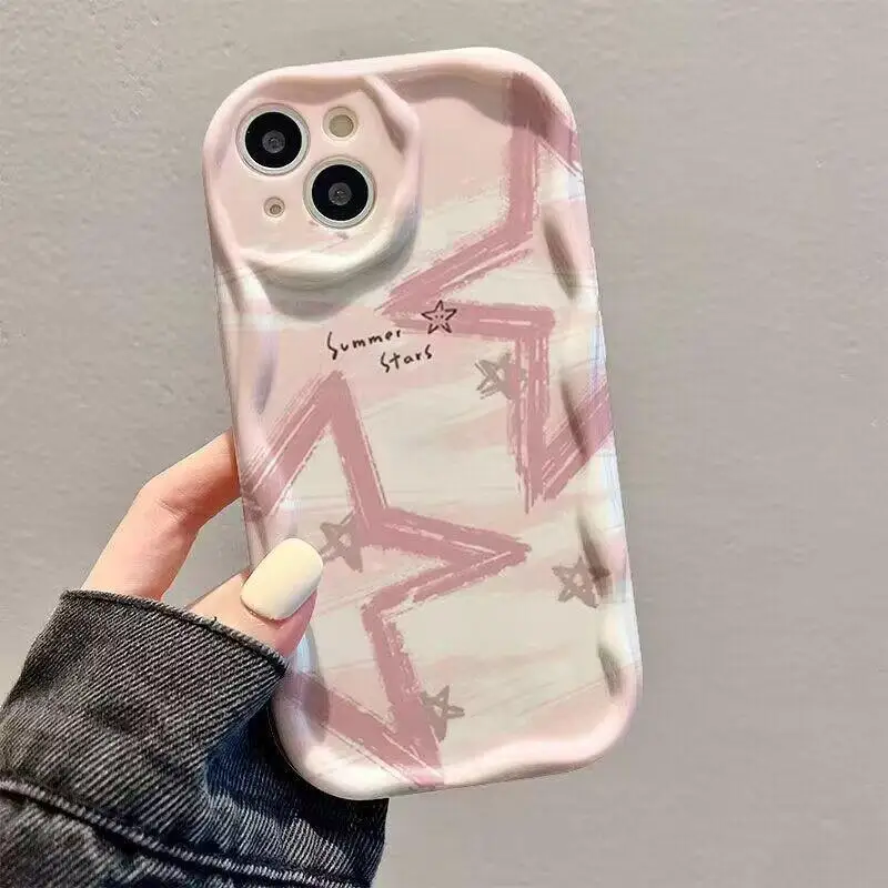 Funda de teléfono con estrella de cinco puntas, color negro y rosa, para Huawei Honor 90 Lite 5G P30 Mate 30 40 Pro P40 Nova 9 SE 10 SE 11 5T 7 Pro - imagen 4