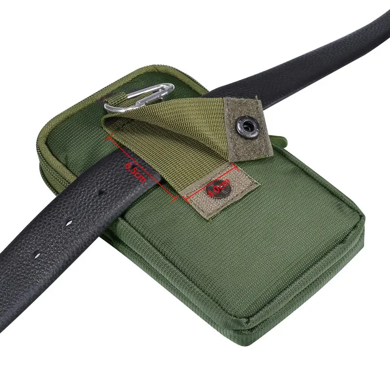 Bolsa de teléfono para IPhone 13 12 11 Pro Max X 8 7 6 Xs Max XR funda para Huawei P30 P40 P50 mosquetón cinturón Clip cintura cubierta bolsa con cremallera - imagen 4