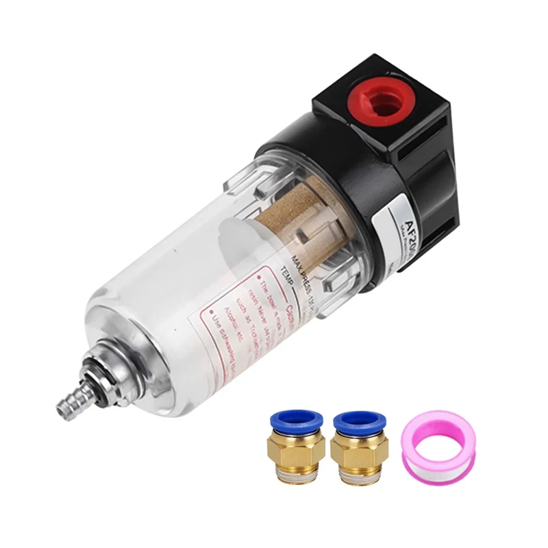 Accesorio de filtro de aire neumático AF2000, unidad de tratamiento de fuente de aire para separación de agua y aceite de compresor con conector de 4, 6, 8, 10, 12mm - imagen 2