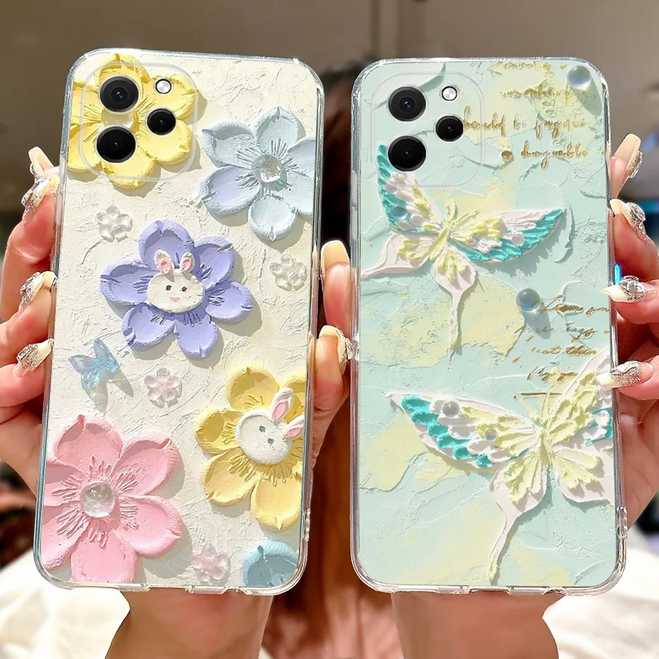 Para Huawei Nova Y61 funda EVE-LX9 nueva funda pintada de lujo funda de teléfono de silicona suave para Huawei Nova Y62 Plus NovaY61 NovaY62 bolsas - imagen 4