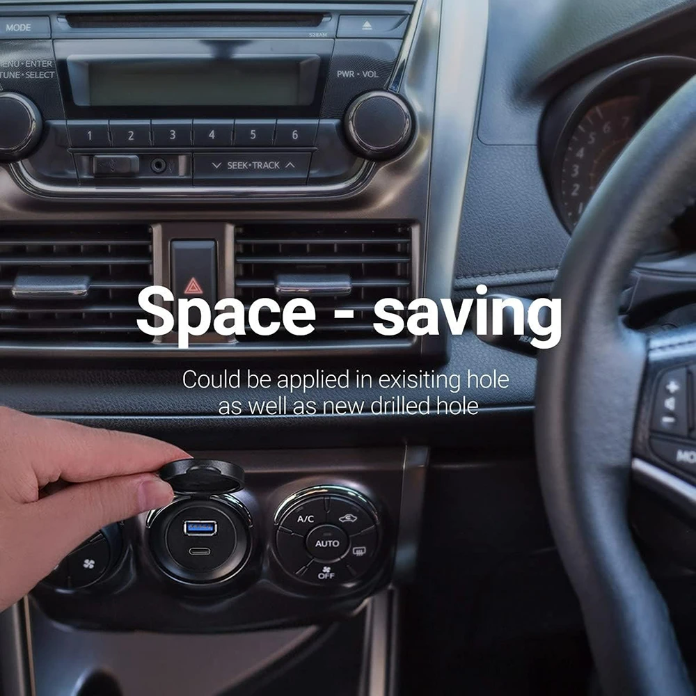 USB 2,0 A y tipo C USB 3,0 A y tipo C 2,0/3,0/3,1 Cable de extensión macho a hembra para montaje en Panel de salpicadero de coche Cable impermeable al ras - imagen 5