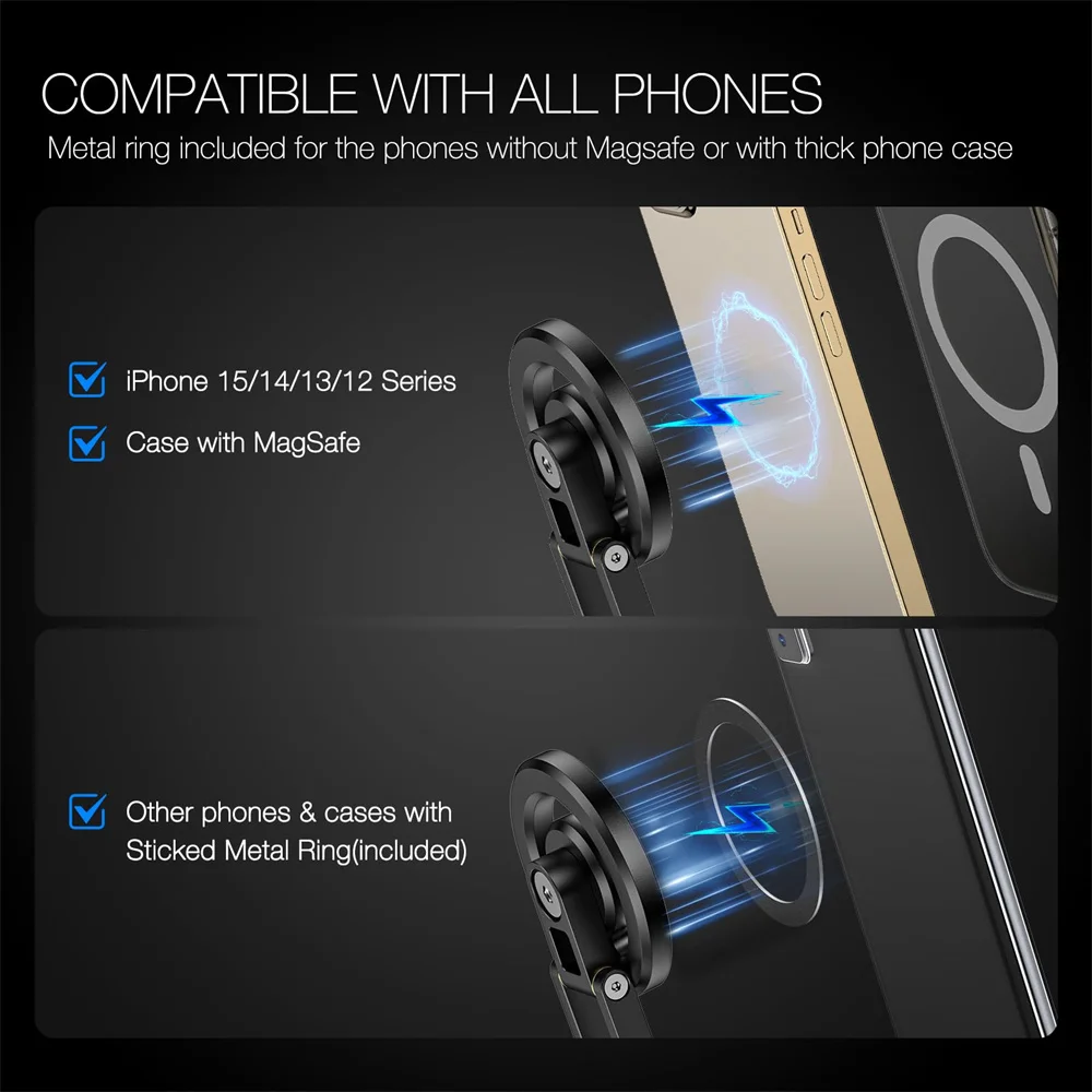 Soporte de trípode magnético para teléfono, palo de Selfe, MagSafe, para iPhone 15, 14, 13, 12 - imagen 4