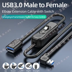 Cable USB 3.0 con interruptor para lámparas y ventiladores