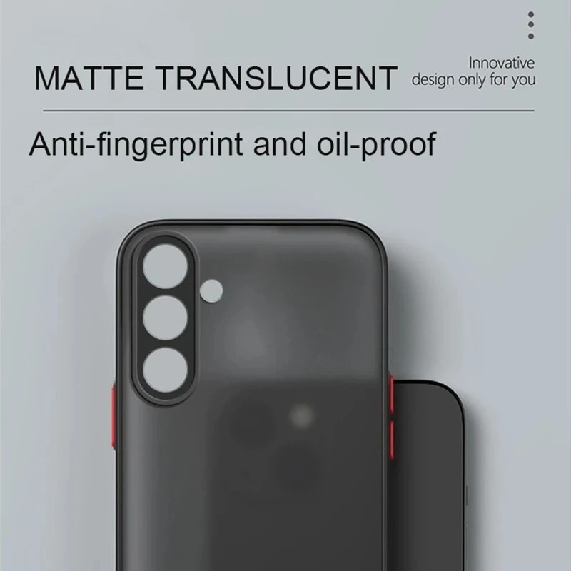 Funda rígida translúcida mate para Samsung Galaxy A16 A06 A26 A36 A56 A54 A55 A34 A35 funda protectora trasera esmerilada de silicona - imagen 5